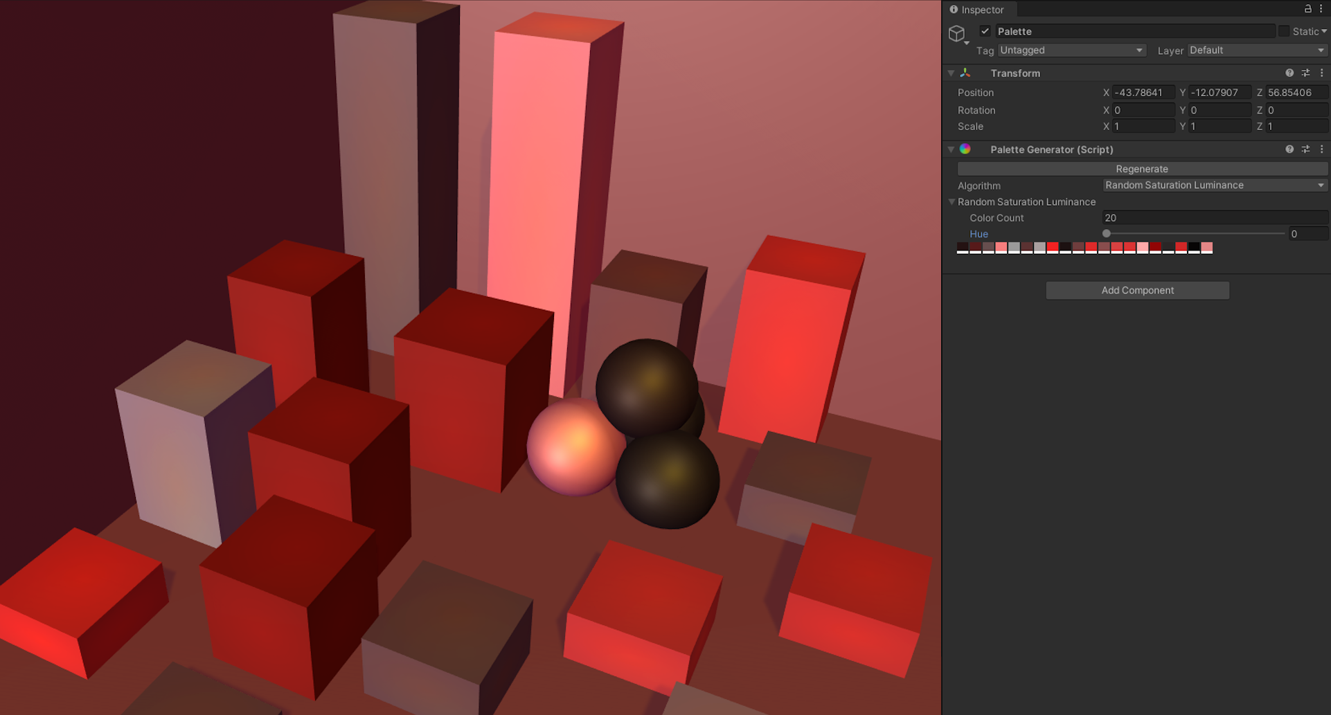 Example of random saturation and luminance 01